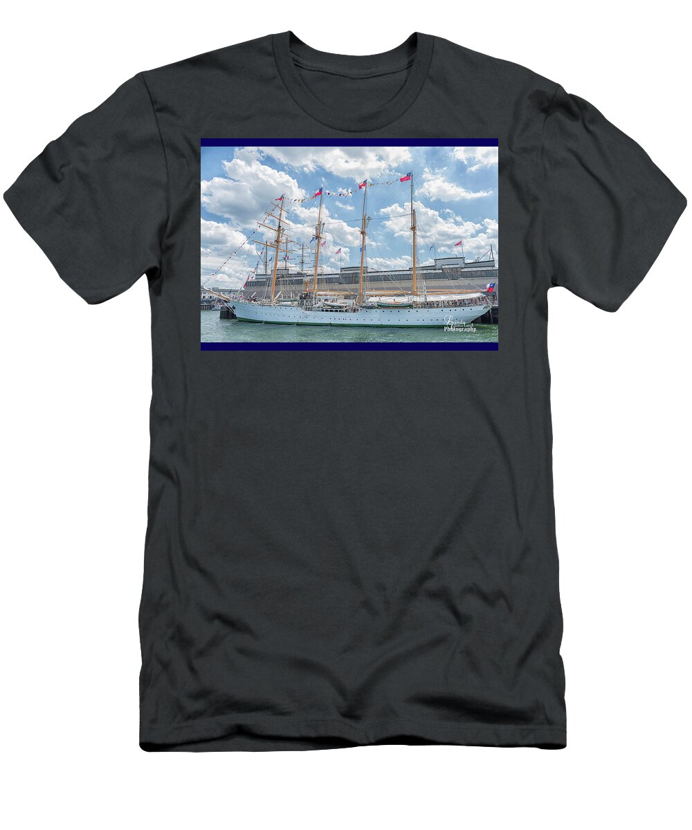 Tall Ship T-Shirt featuring the photograph Lone Star Flag by Linda Constant