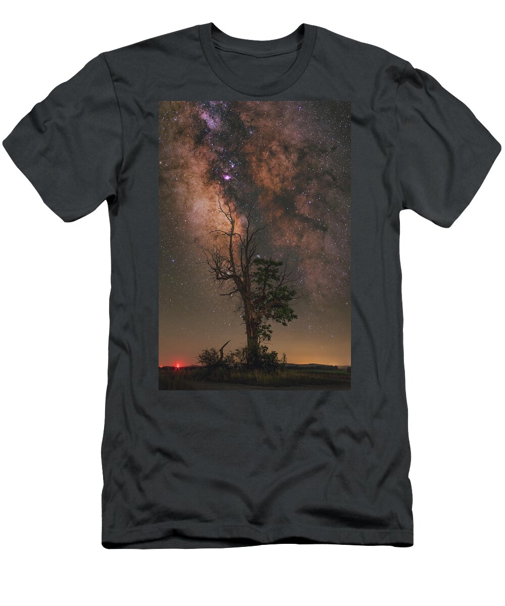 Nightscape T-Shirt featuring the photograph Lone Tree by Grant Twiss