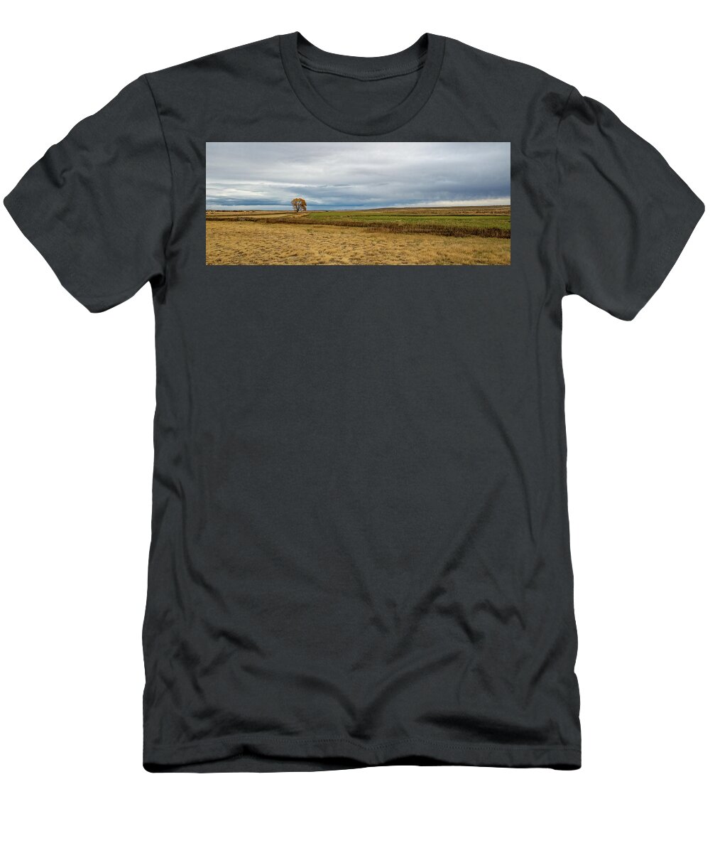 Lone T-Shirt featuring the photograph Lone Tree on the Prairie by Mark Duehmig