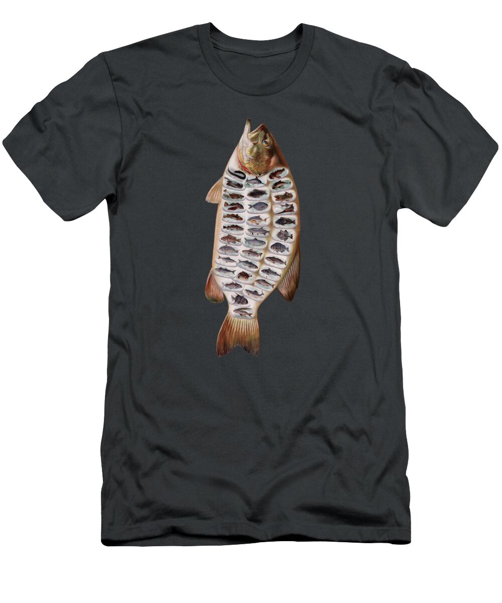 Fish T-Shirt featuring the digital art Lots Of Fish by Madame Memento