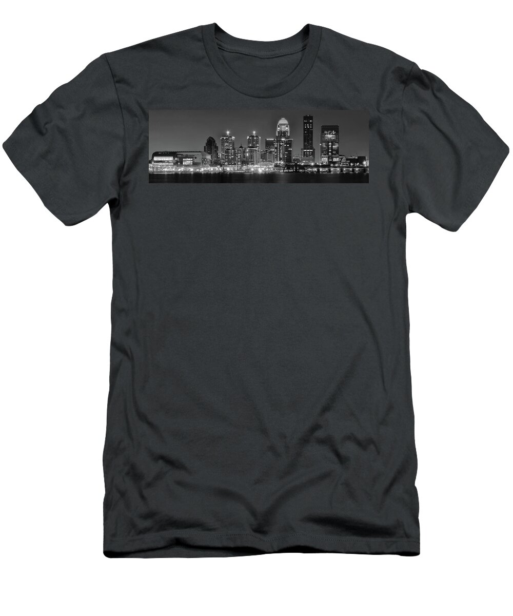 Louisville T-Shirt featuring the photograph Louisville Grayscale Wide Angle by Frozen in Time Fine Art Photography