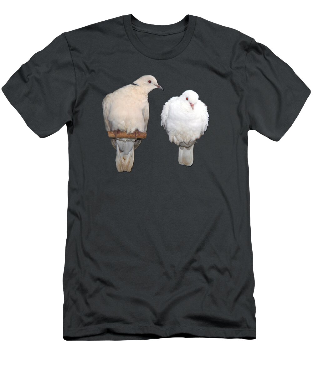 Dove T-Shirt featuring the photograph Love at frist sight by Andrea Lazar