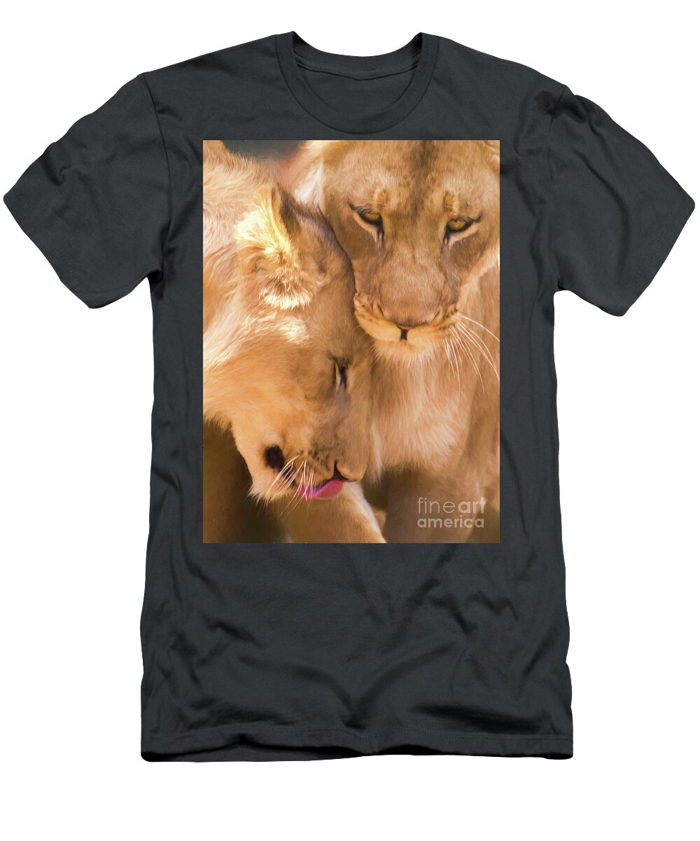 Lion T-Shirt featuring the photograph Love is by Sheila Smart Fine Art Photography