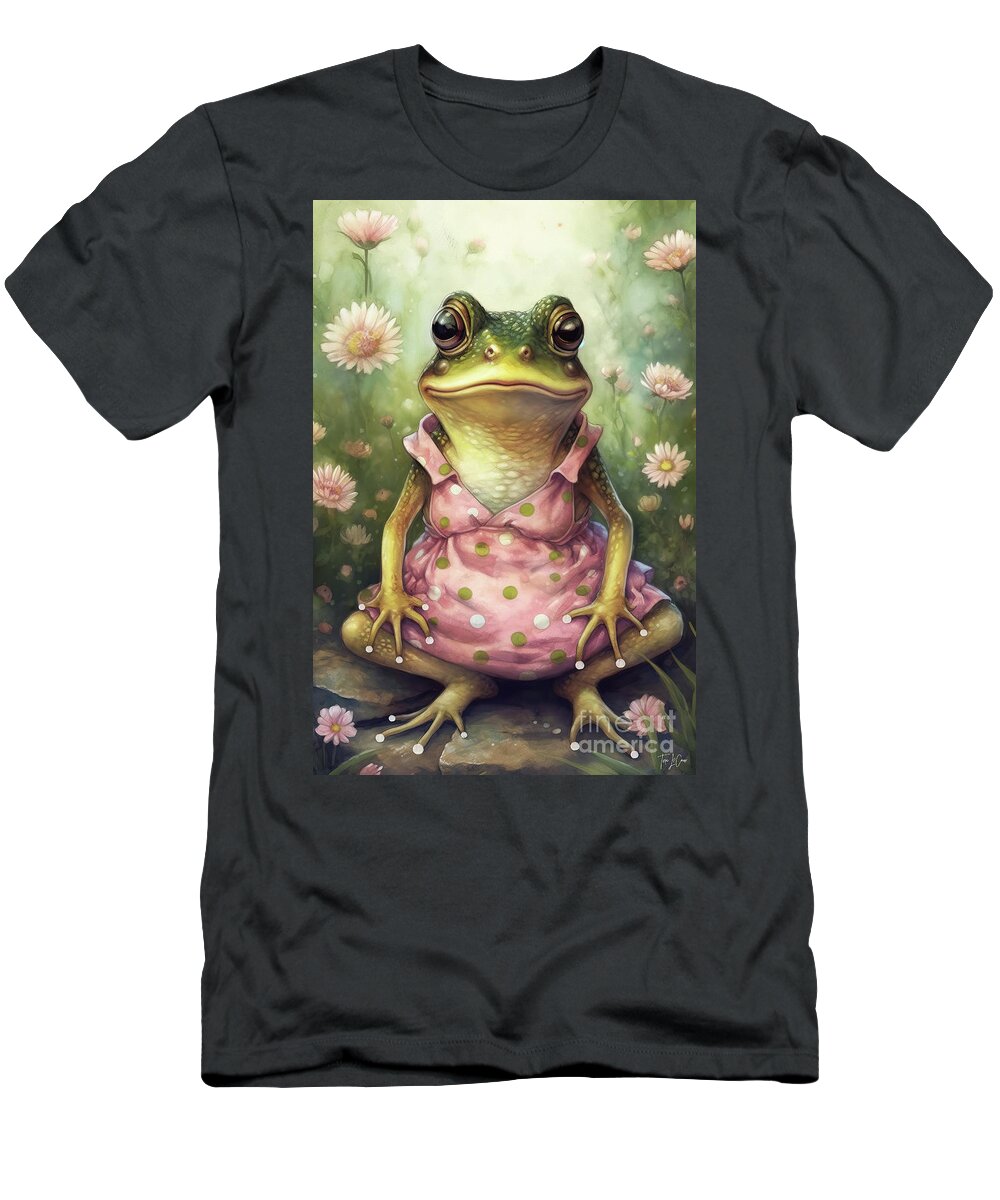 Bullfrog T-Shirt featuring the painting Lovely Lulu by Tina LeCour