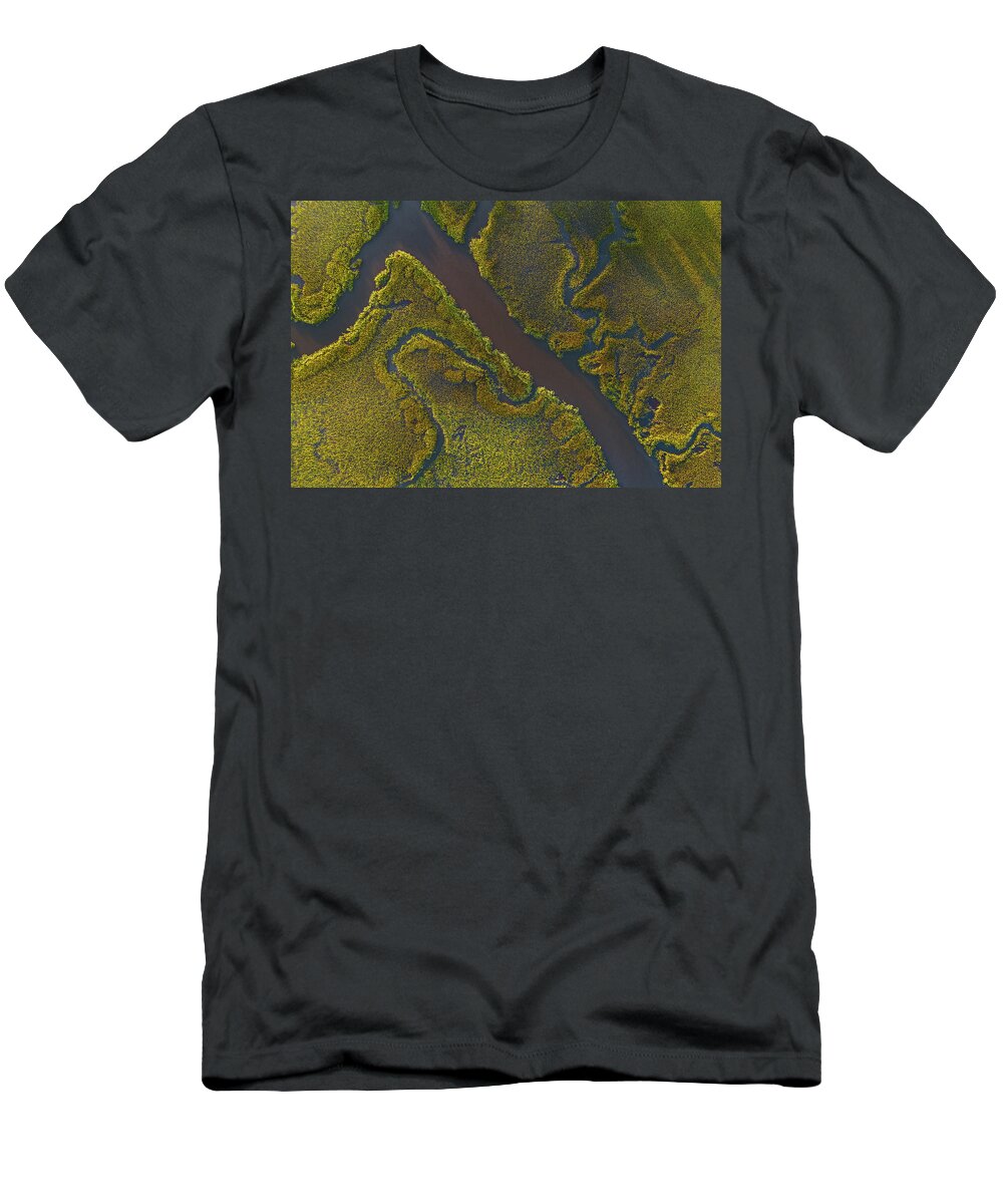 Charleston T-Shirt featuring the photograph Lowcountry Marsh and Creek by Donnie Whitaker