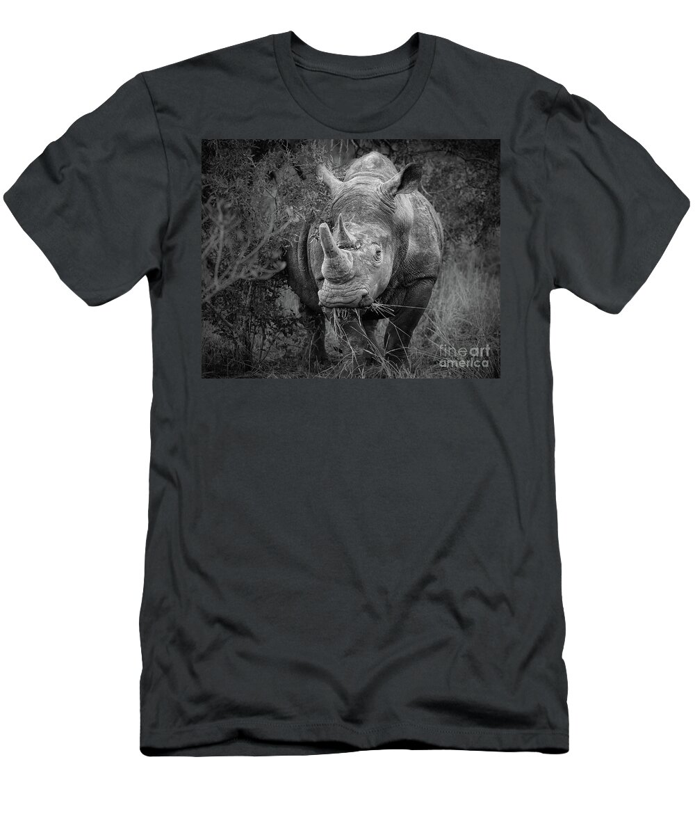 White Rhino T-Shirt featuring the photograph Lunch by Jamie Pham