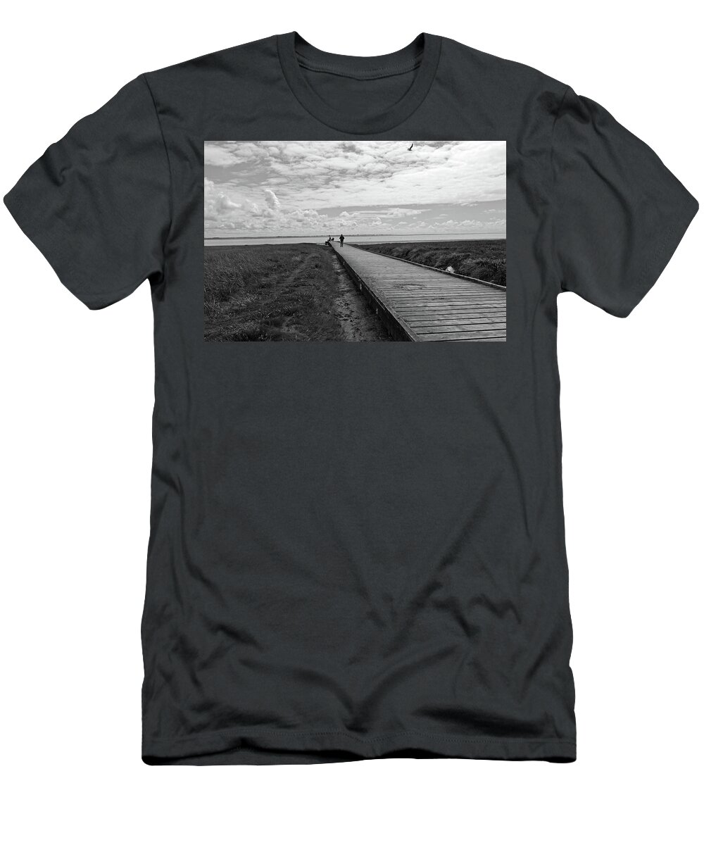 Lytham T-Shirt featuring the photograph LYTHAM. The Boardwalk. by Lachlan Main