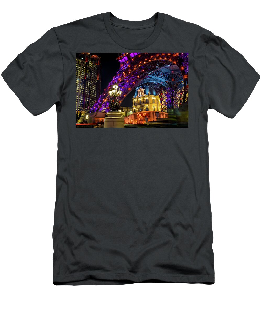 Hotel T-Shirt featuring the photograph Macau at Night by Arj Munoz