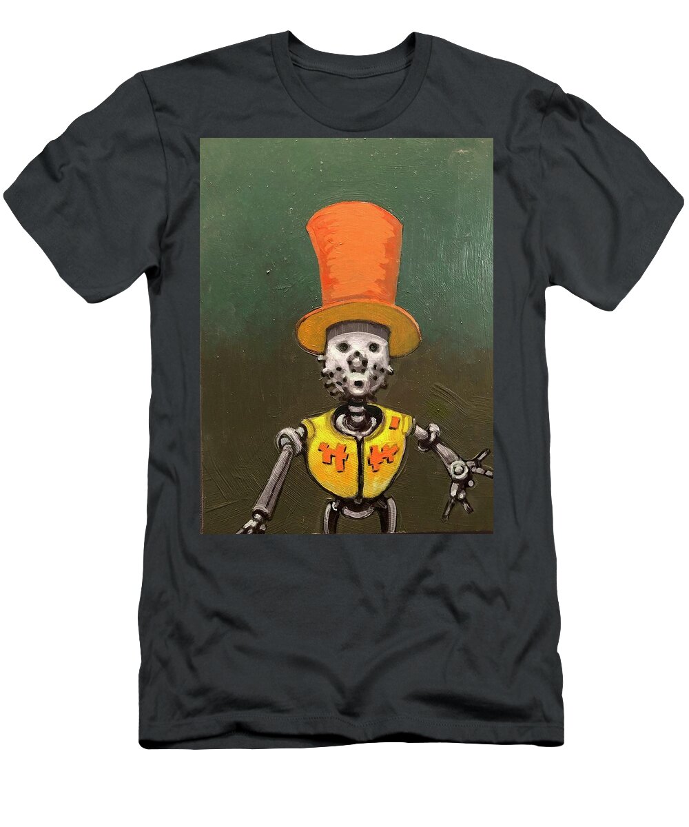 Too Hat T-Shirt featuring the painting Mad Hatter Version 3.2 by William Stoneham