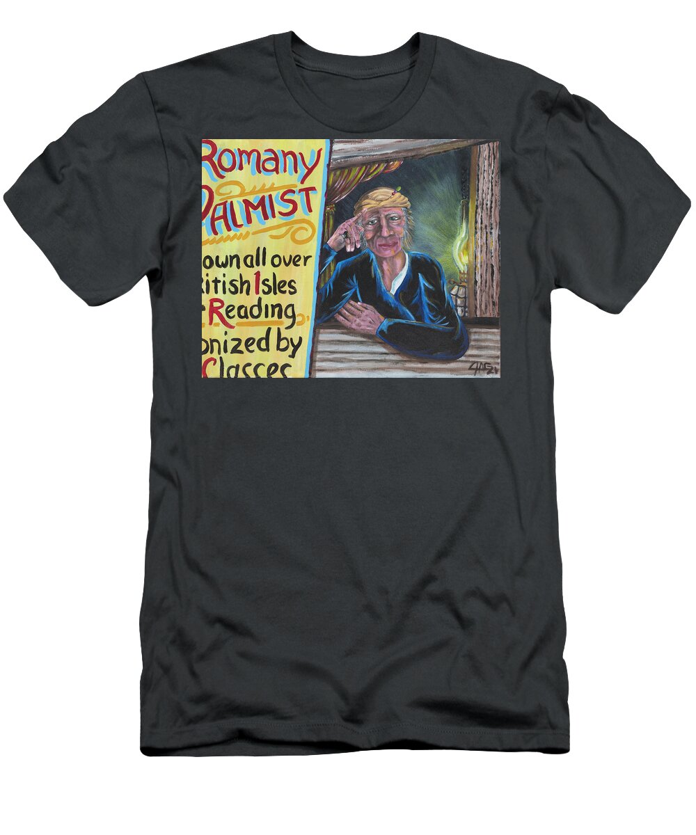 Acrylic Painting T-Shirt featuring the painting Madam Thorney She Told Fortunes by The GYPSY and Mad Hatter