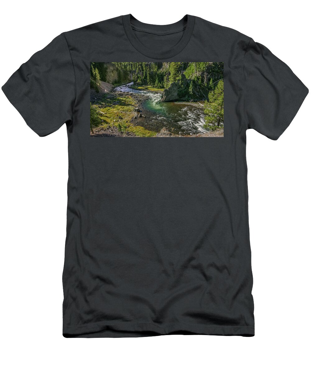 Madison T-Shirt featuring the photograph Madison River Yellowstone by Nicholas McCabe