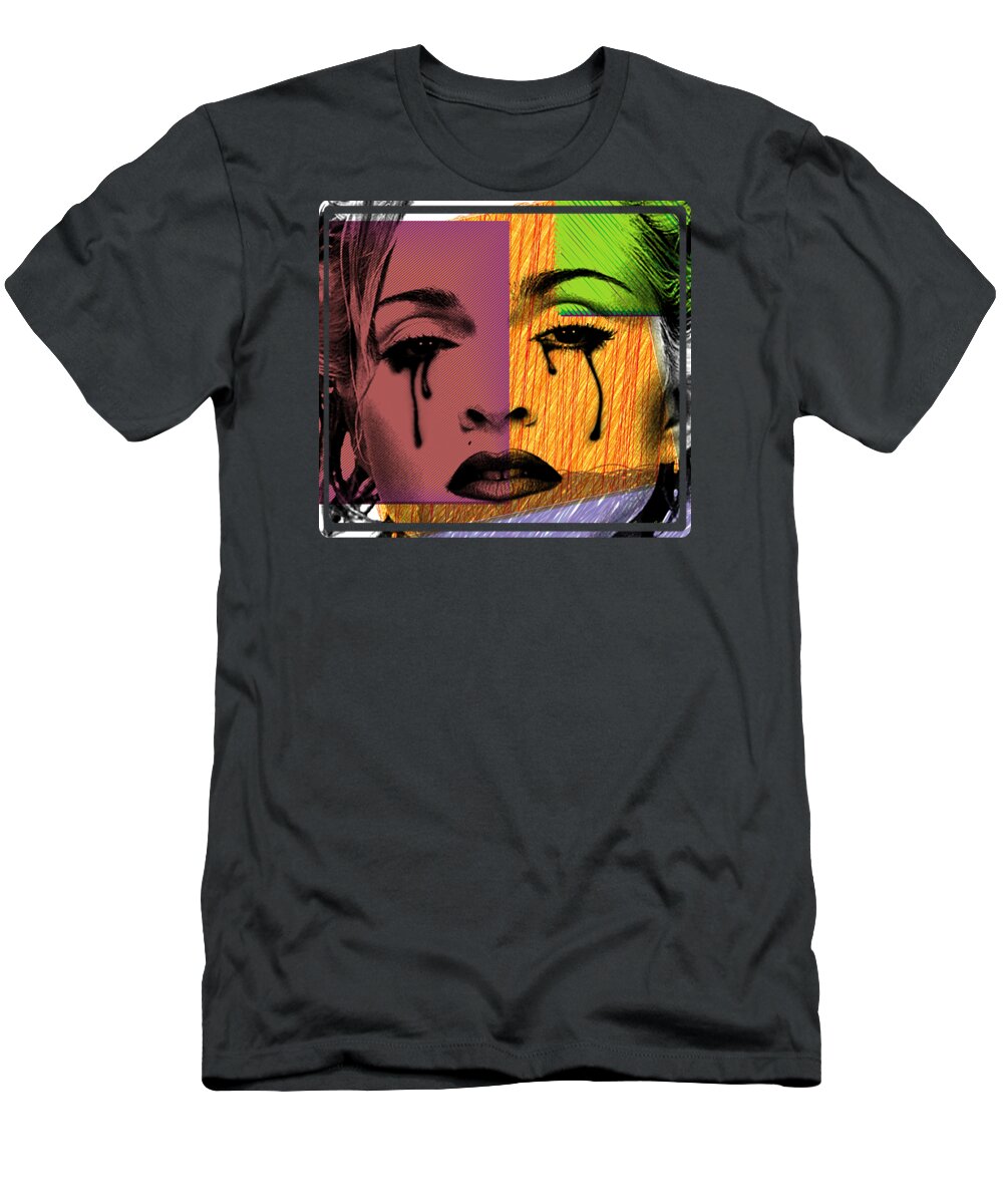 Madonna T-Shirt featuring the digital art Madonna 3 by Mark Ashkenazi