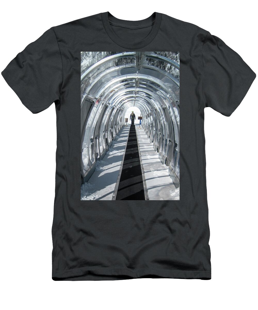 Skiing T-Shirt featuring the photograph Magic Carpet Ride by Mary Lee Dereske