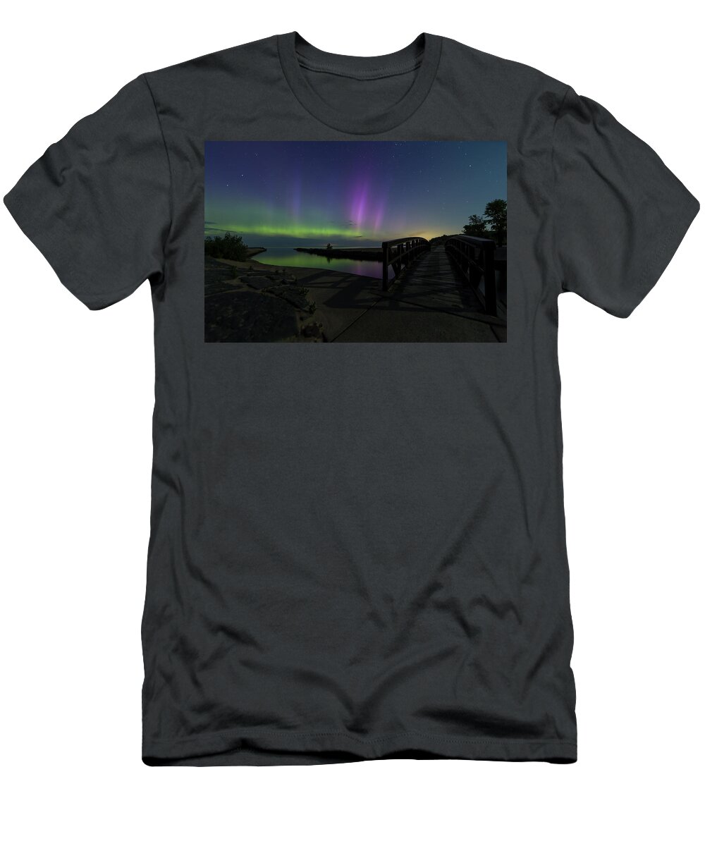 Aurora T-Shirt featuring the photograph Magic on the Lake by Everet Regal