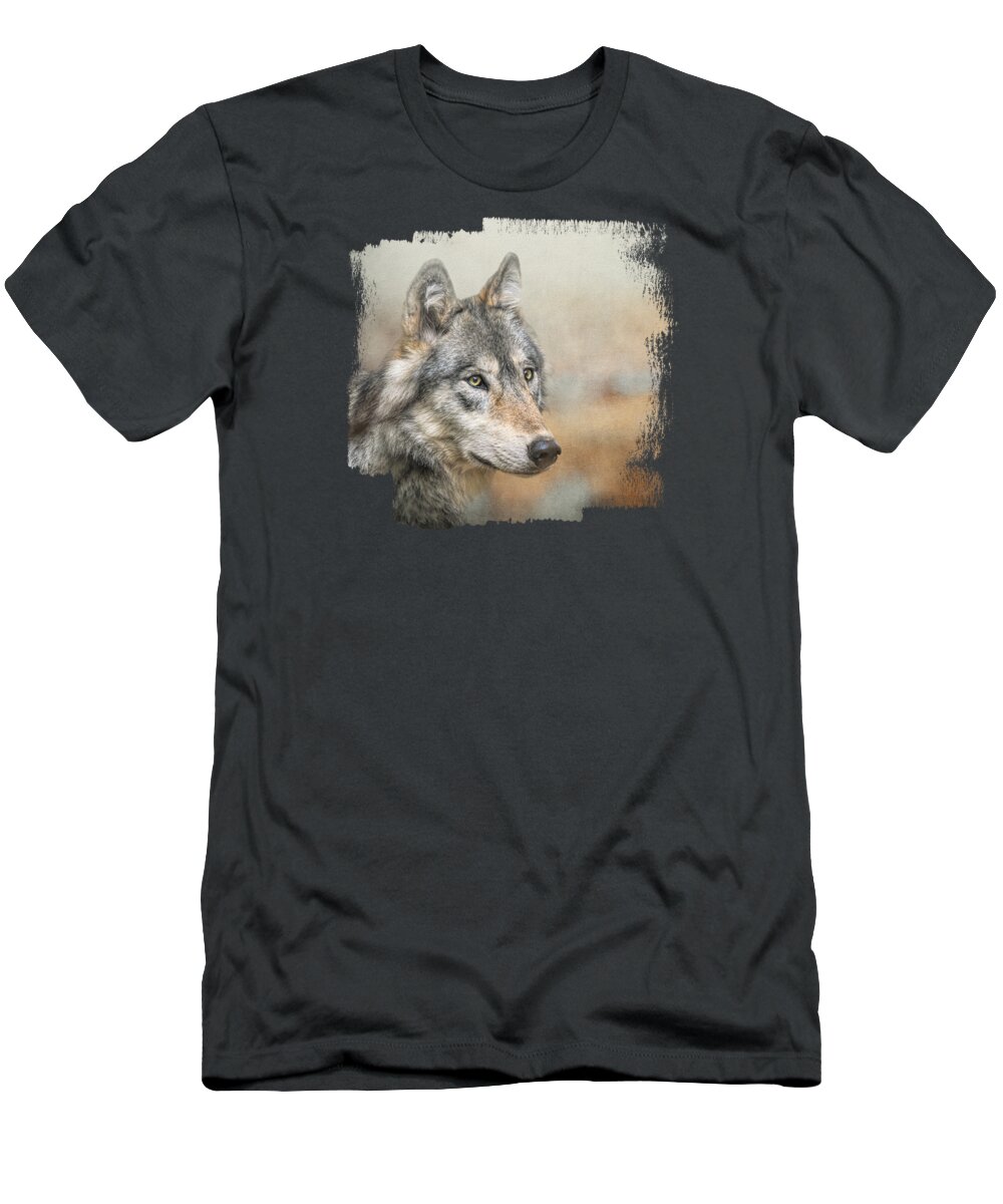 Wolf T-Shirt featuring the photograph Majestic Wolf by Elisabeth Lucas