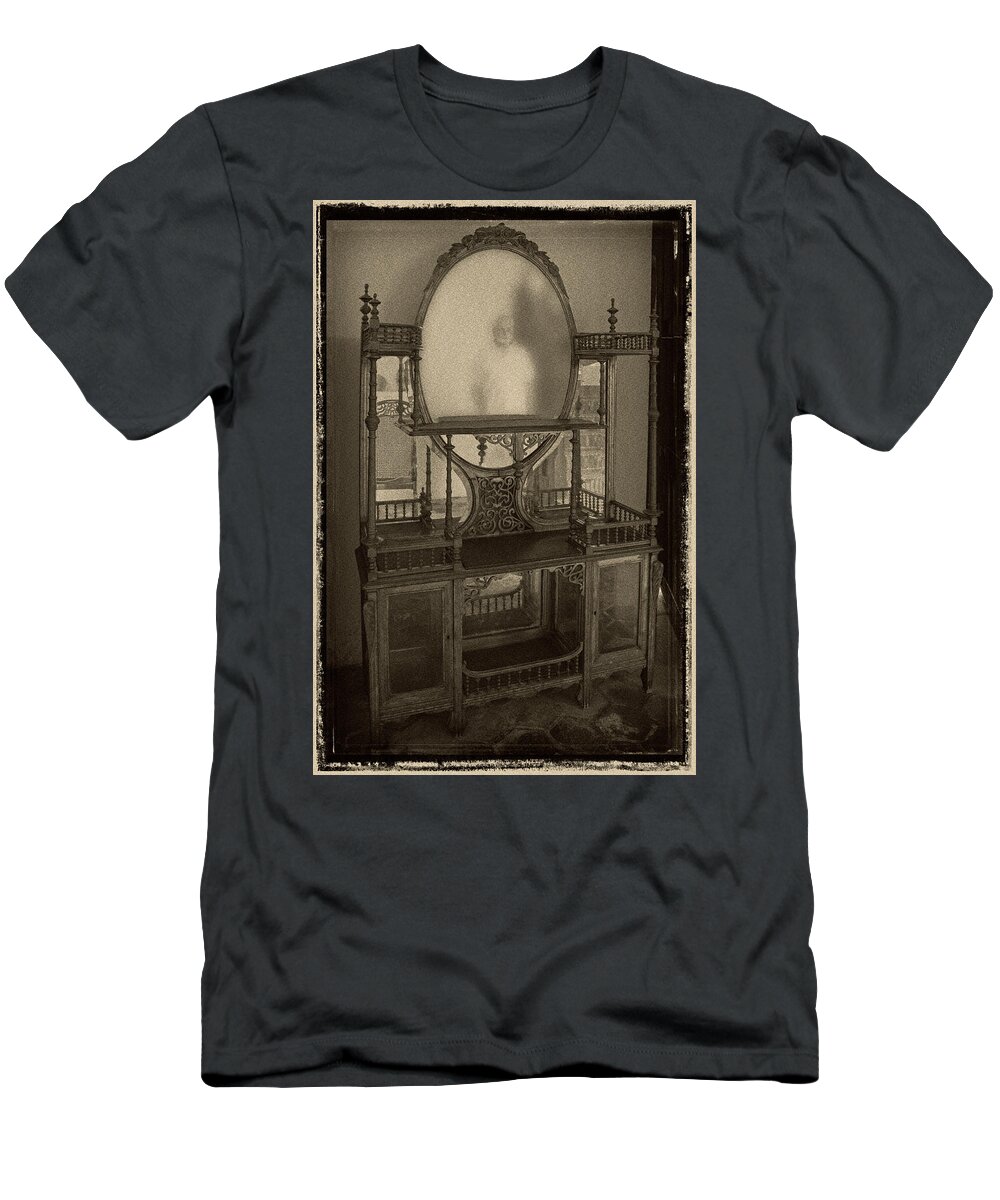 Man T-Shirt featuring the photograph Man in the Mirror by M Kathleen Warren