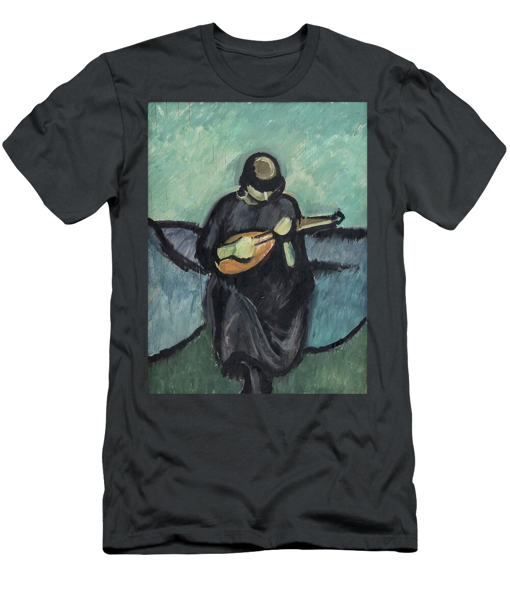  Icon T-Shirt featuring the painting Mandolin player by Harald Giersing by MotionAge Designs