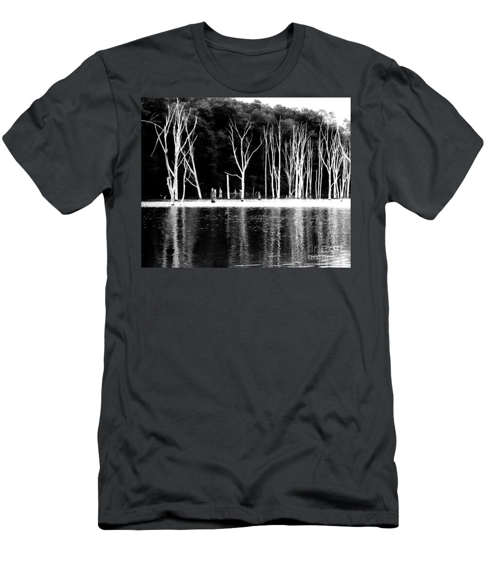 Changing Environment T-Shirt featuring the photograph Man's Interference by Marcia Lee Jones