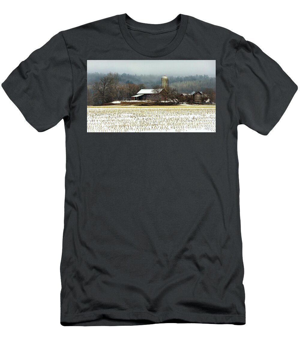 Landscape T-Shirt featuring the photograph March Fog on Trace Creek by Trey Foerster