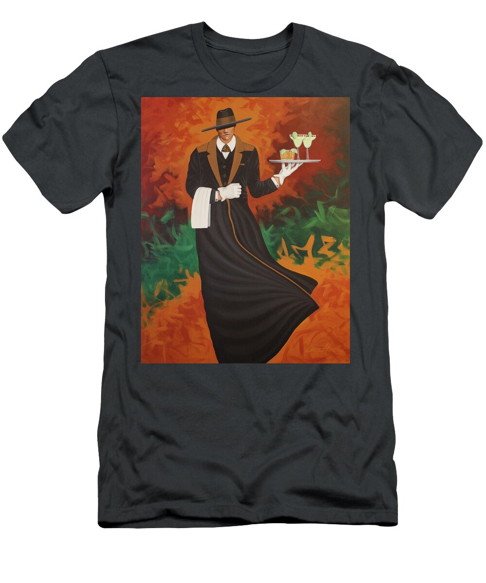 Butler. Margaritas T-Shirt featuring the painting Margarita Butler by Lance Headlee