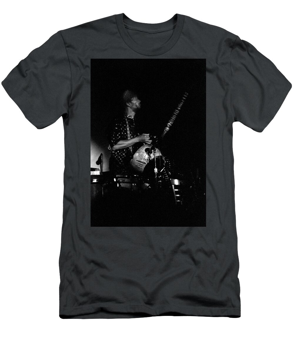 Sun Ra Arkestra T-Shirt featuring the photograph Marshall Allen Plays Strings by Lee Santa