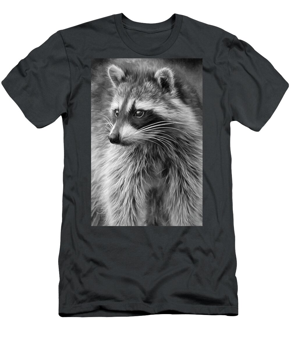 Raccoon T-Shirt featuring the photograph Masquerade by Karen Sirnick