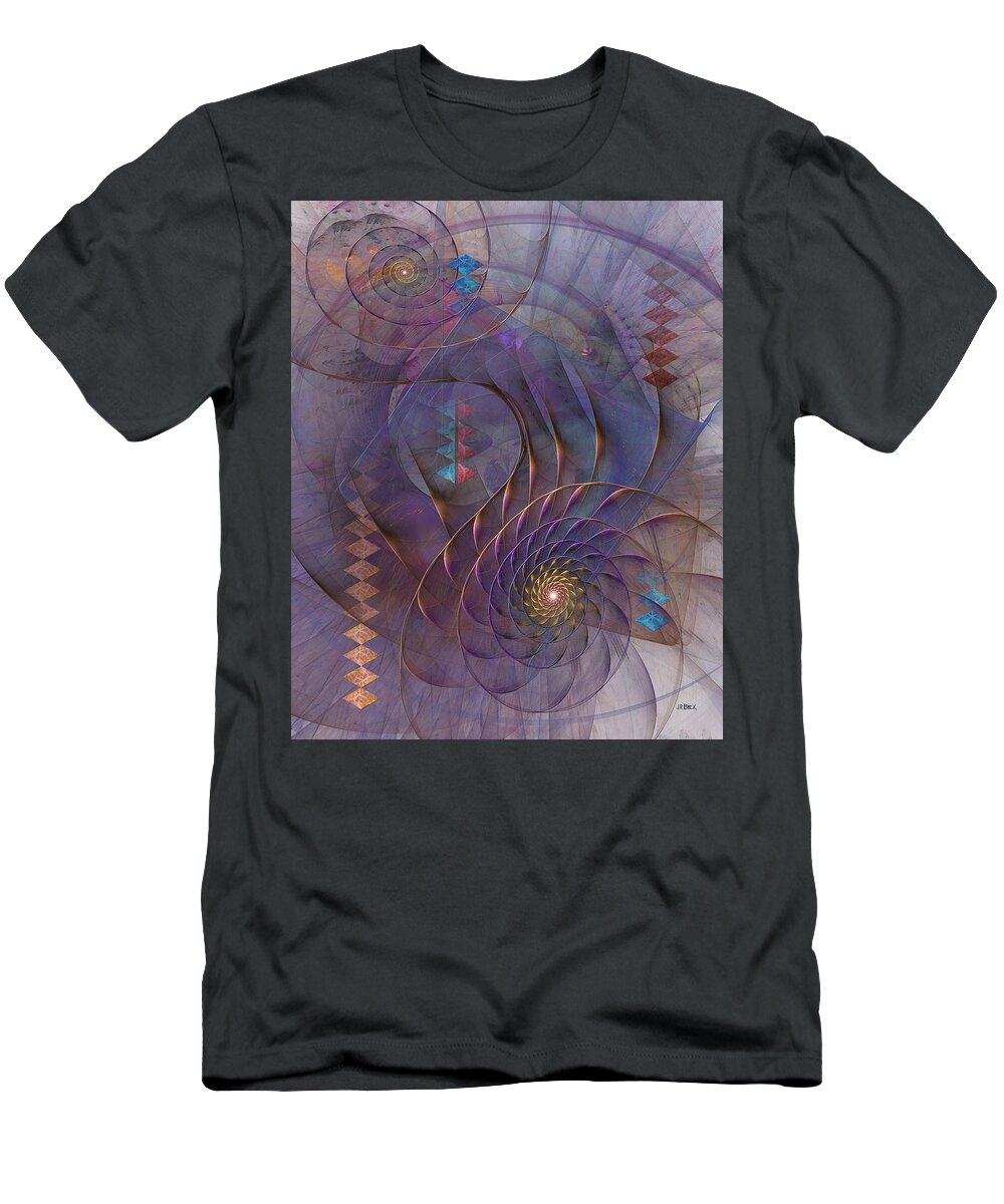 Meandering Acquiescence T-Shirt featuring the digital art Meandering Acquiescence by Studio B Prints