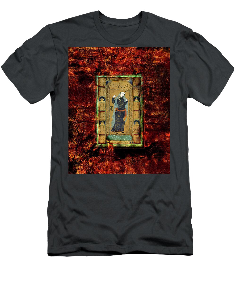 Home T-Shirt featuring the digital art Memories that burned by Mehran Akhzari