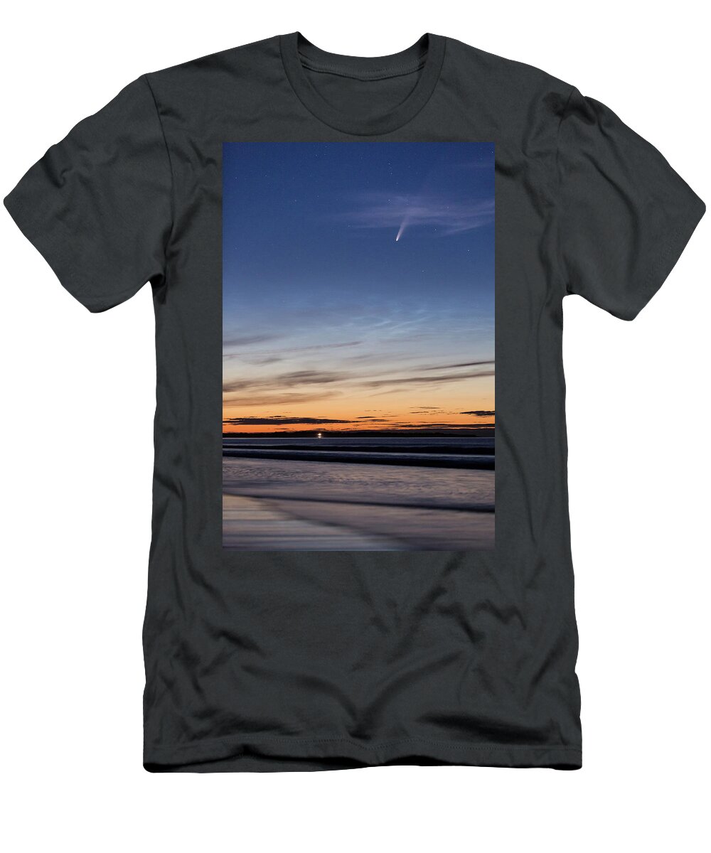 Comet T-Shirt featuring the photograph Message from the Universe - the Comet NEOWISE by Anita Nicholson