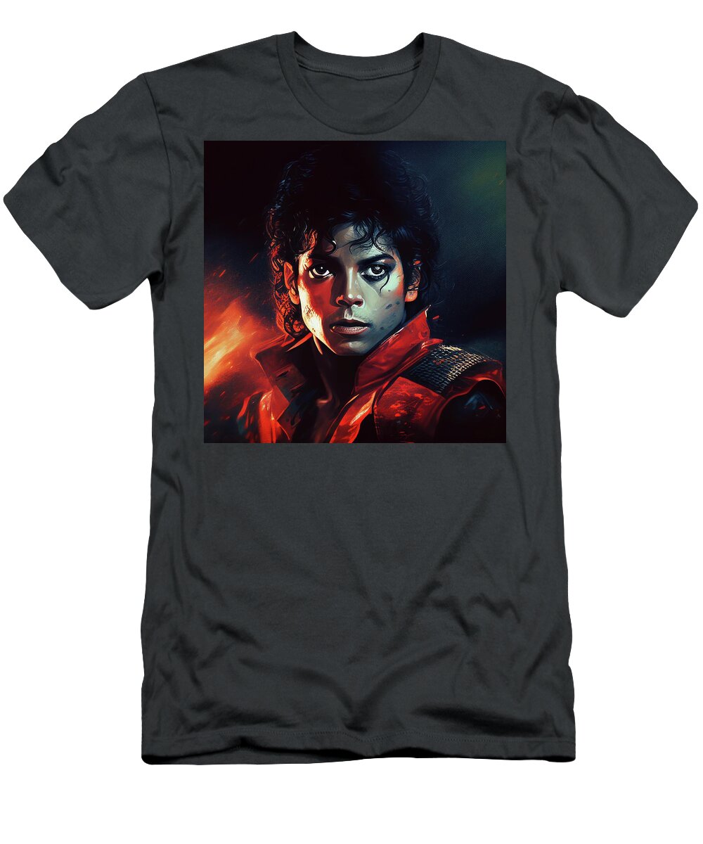 Michael Jackson T-Shirt featuring the painting Michael Jackson No.2 by My Head Cinema