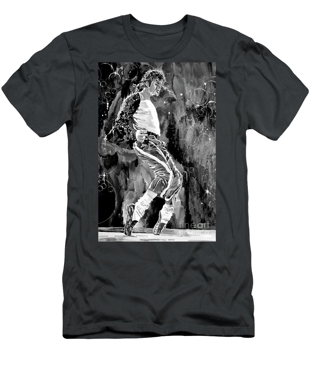 Michael Jackson T-Shirt featuring the painting Michael Jackson Step by David Lloyd Glover