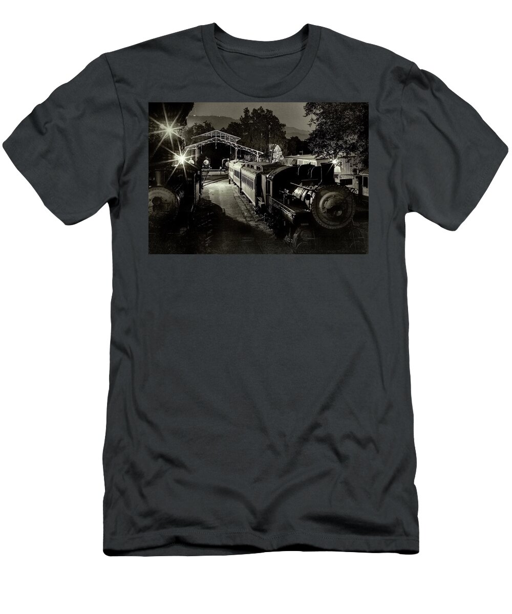 Trains T-Shirt featuring the photograph Midnight Train by Eyes Of CC