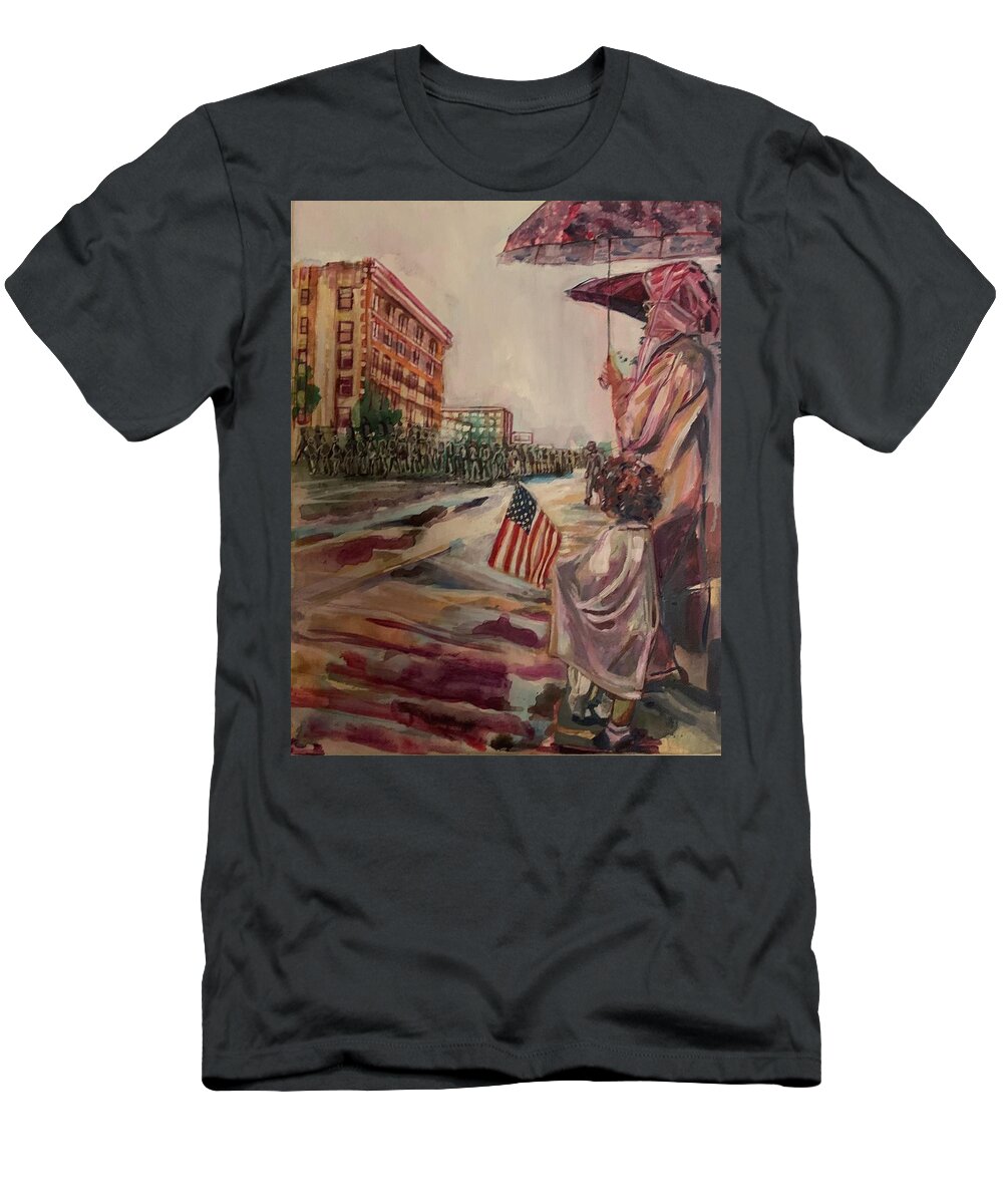 City T-Shirt featuring the mixed media Dandelion by Try Cheatham