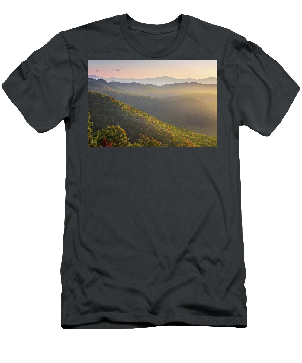 Mills River Valley T-Shirt featuring the photograph Mills River Valley Blue Ridge Mountains by Jordan Hill