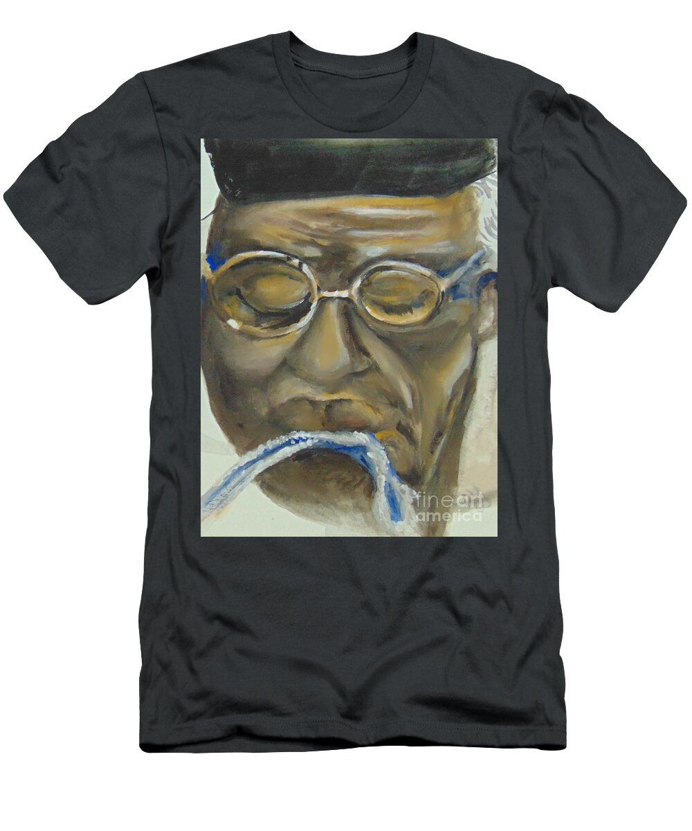 Cicely Tyson T-Shirt featuring the painting Miss Jane Pittman by Saundra Johnson
