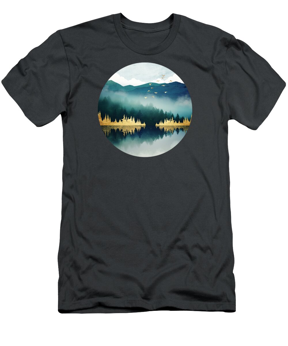 Mist T-Shirt featuring the digital art Mist Reflection by Spacefrog Designs