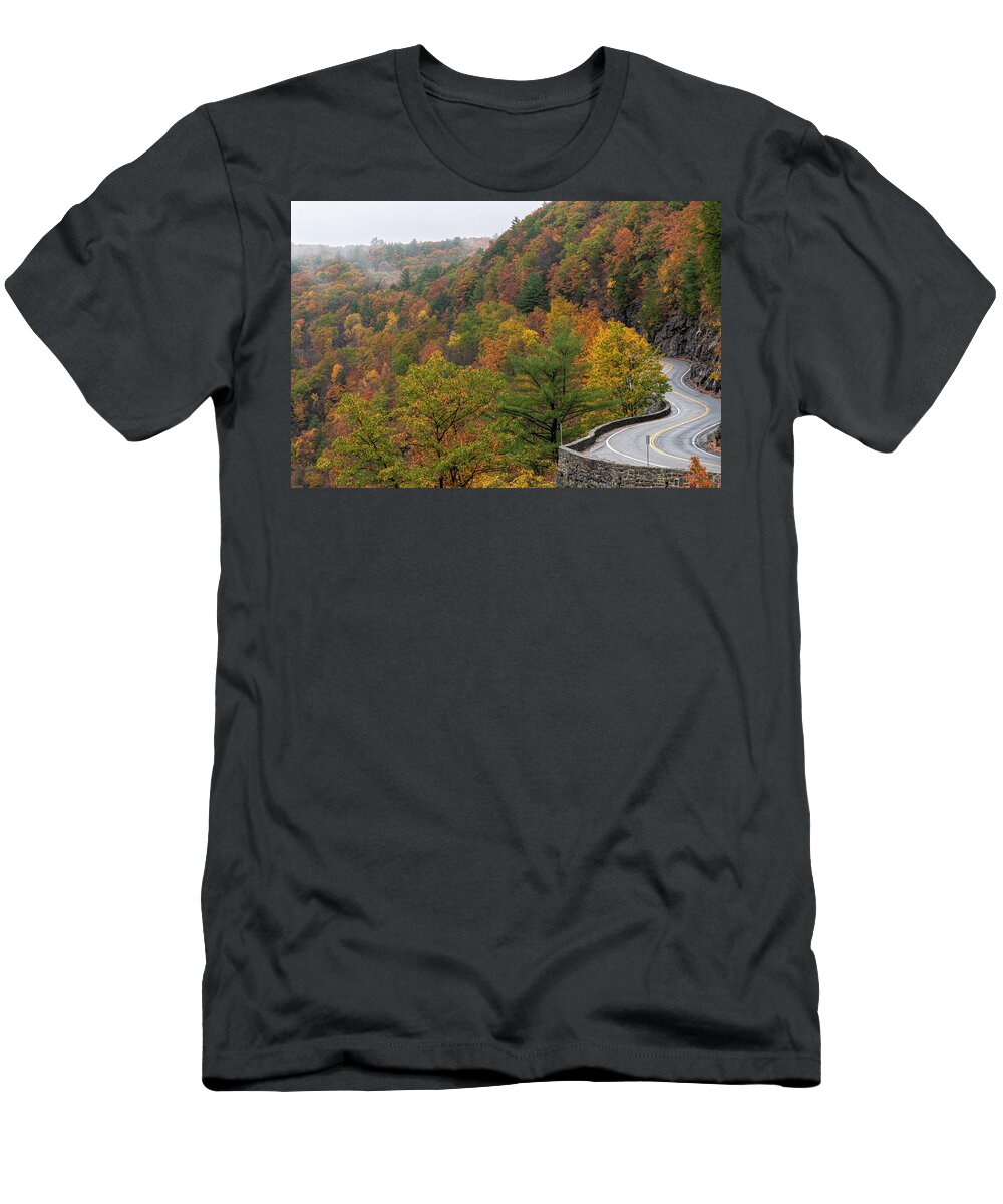 Mist T-Shirt featuring the photograph Misty October At Hawk's Nest by Angelo Marcialis