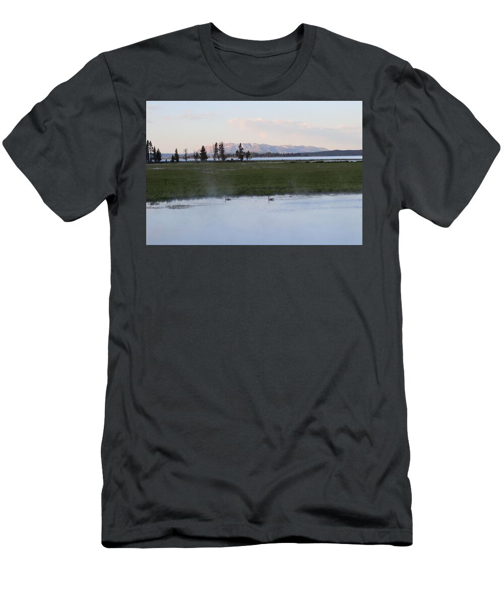 Mist T-Shirt featuring the photograph Misty Morning 2 by Yvonne M Smith