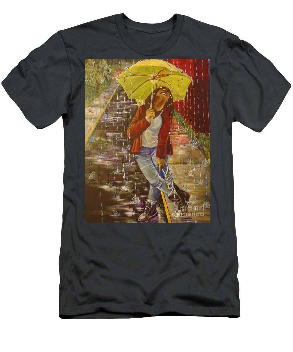 2021 T-Shirt featuring the painting Mmxxi by Saundra Johnson