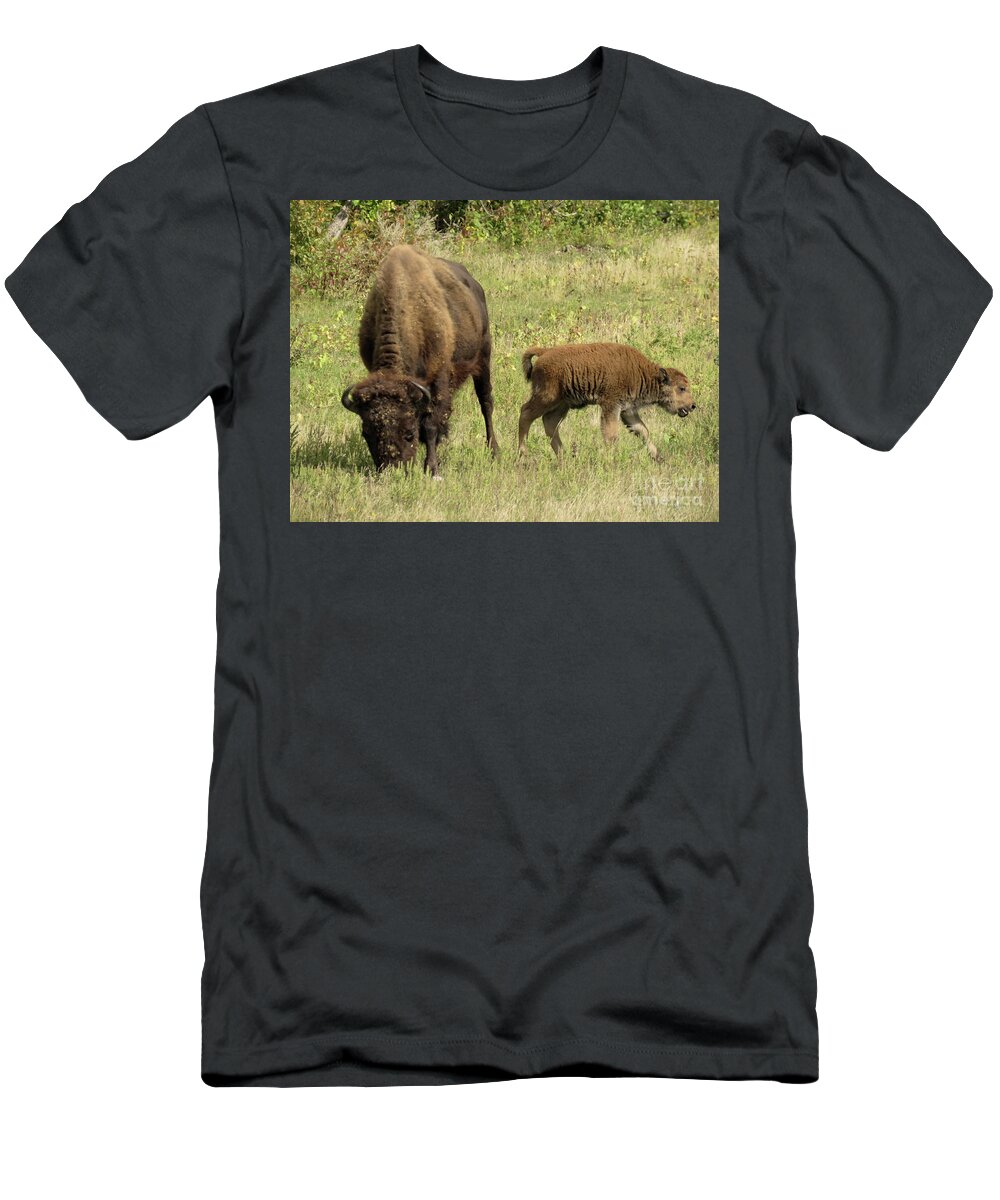 Canada T-Shirt featuring the photograph Mom and Son by Mary Mikawoz