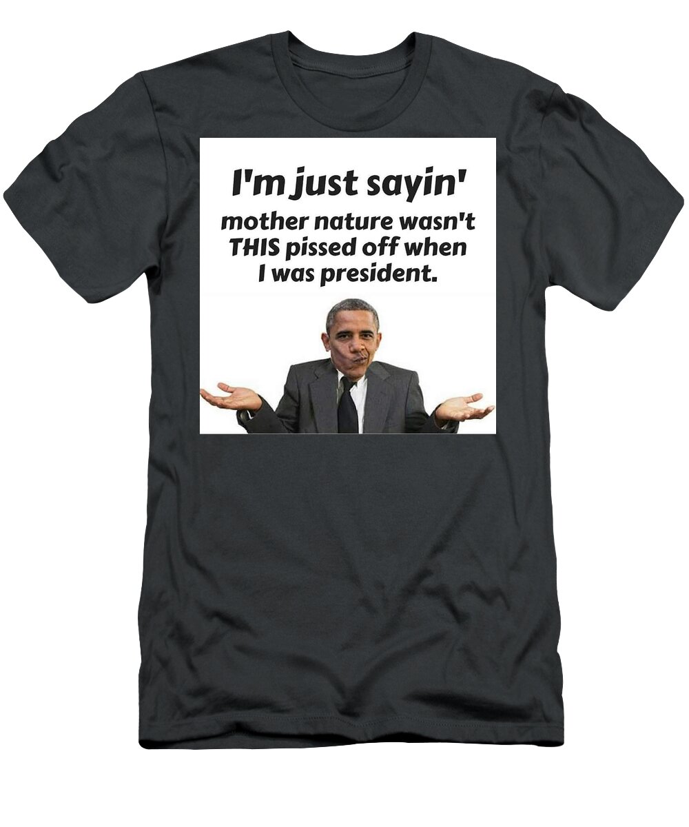 Obama. Quarterback T-Shirt featuring the photograph Monday Morning by Trevor A Smith