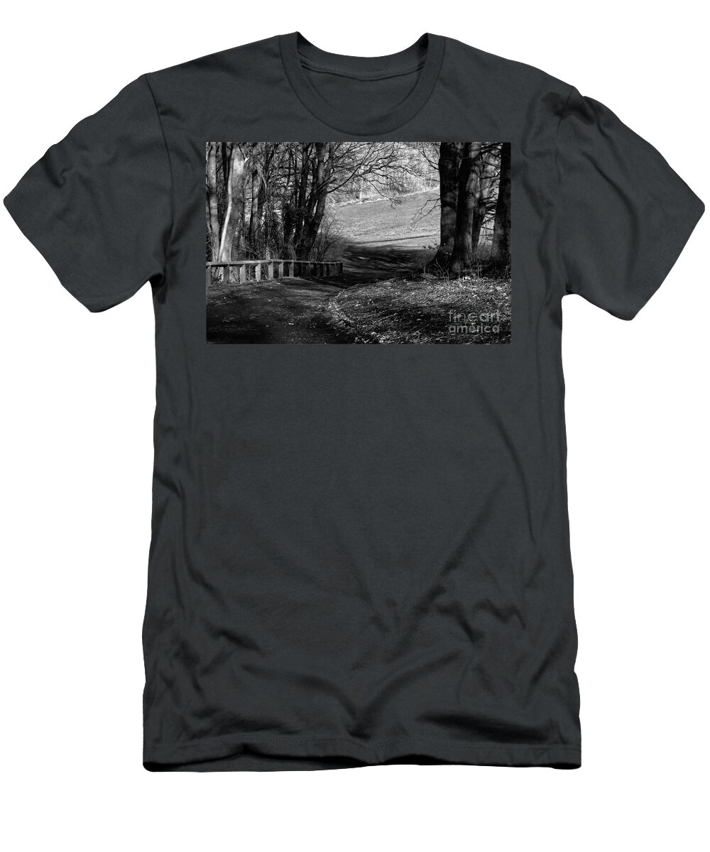 Monochrome T-Shirt featuring the photograph Monochrome-Finding your own way by Pics By Tony