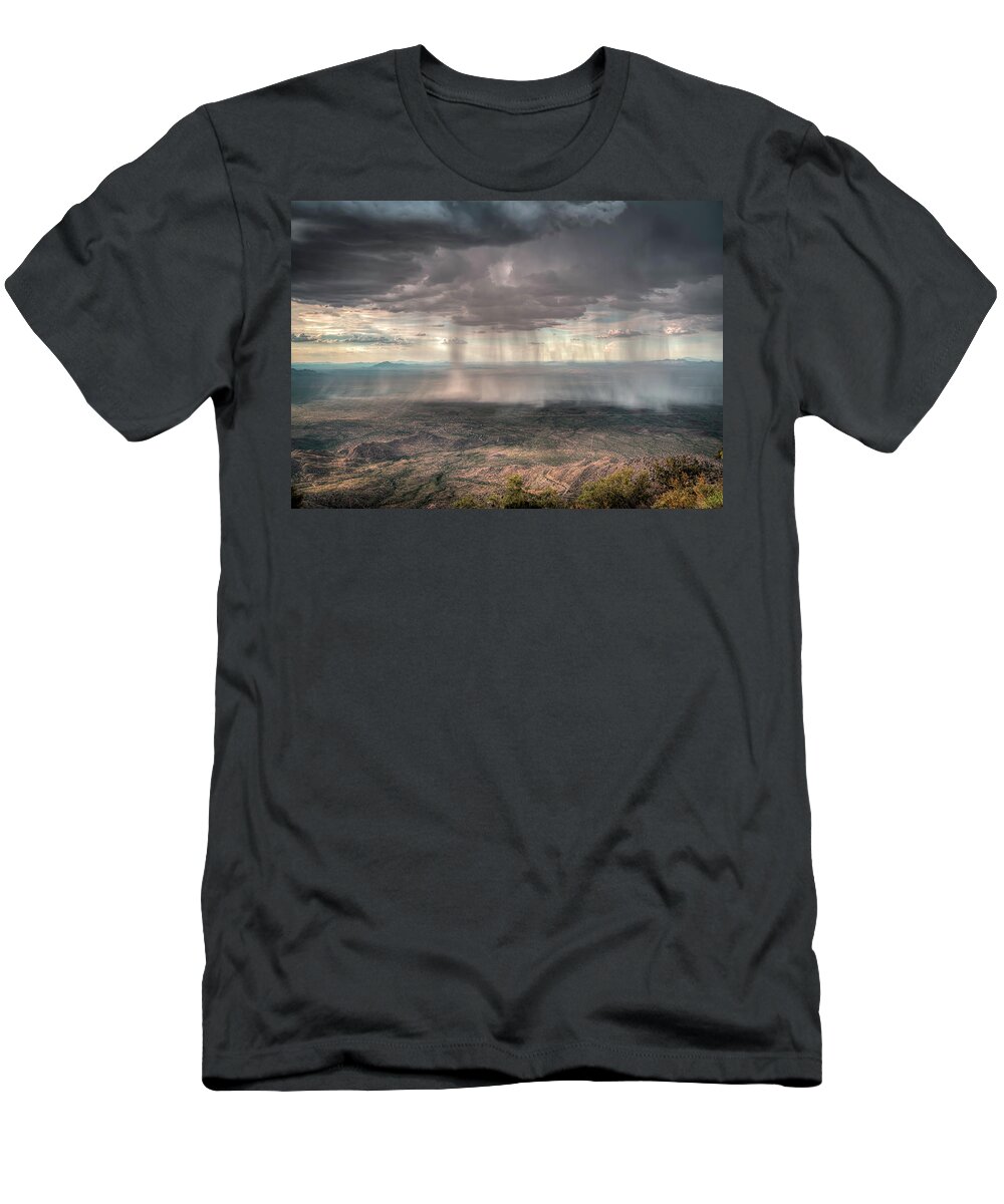 Monsoon T-Shirt featuring the photograph Monsoon Rains by Laura Hedien