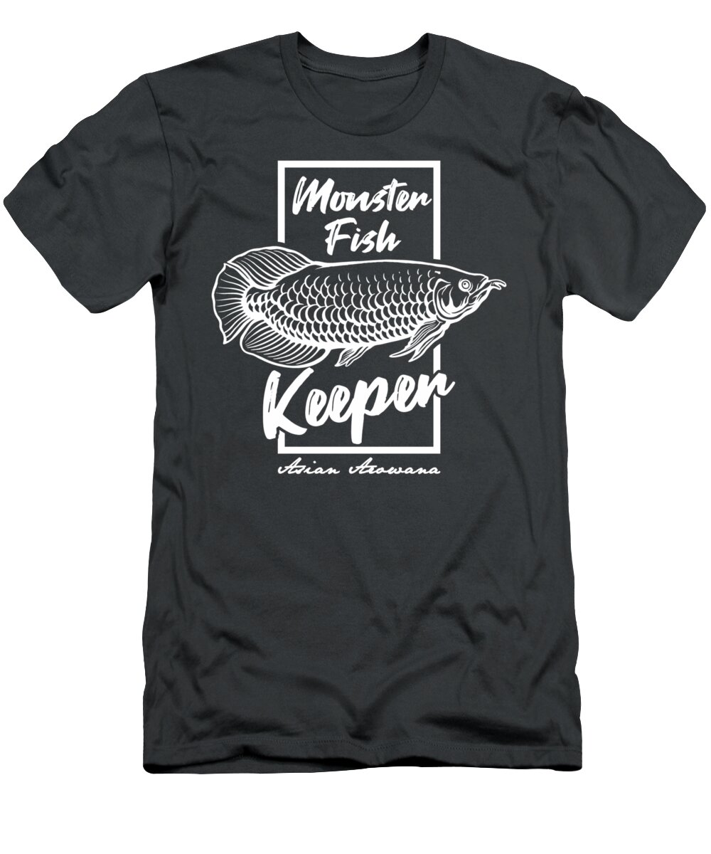 Monster Fish Keeper Arowana Tropical Fish T-Shirt by Deacop Liepa