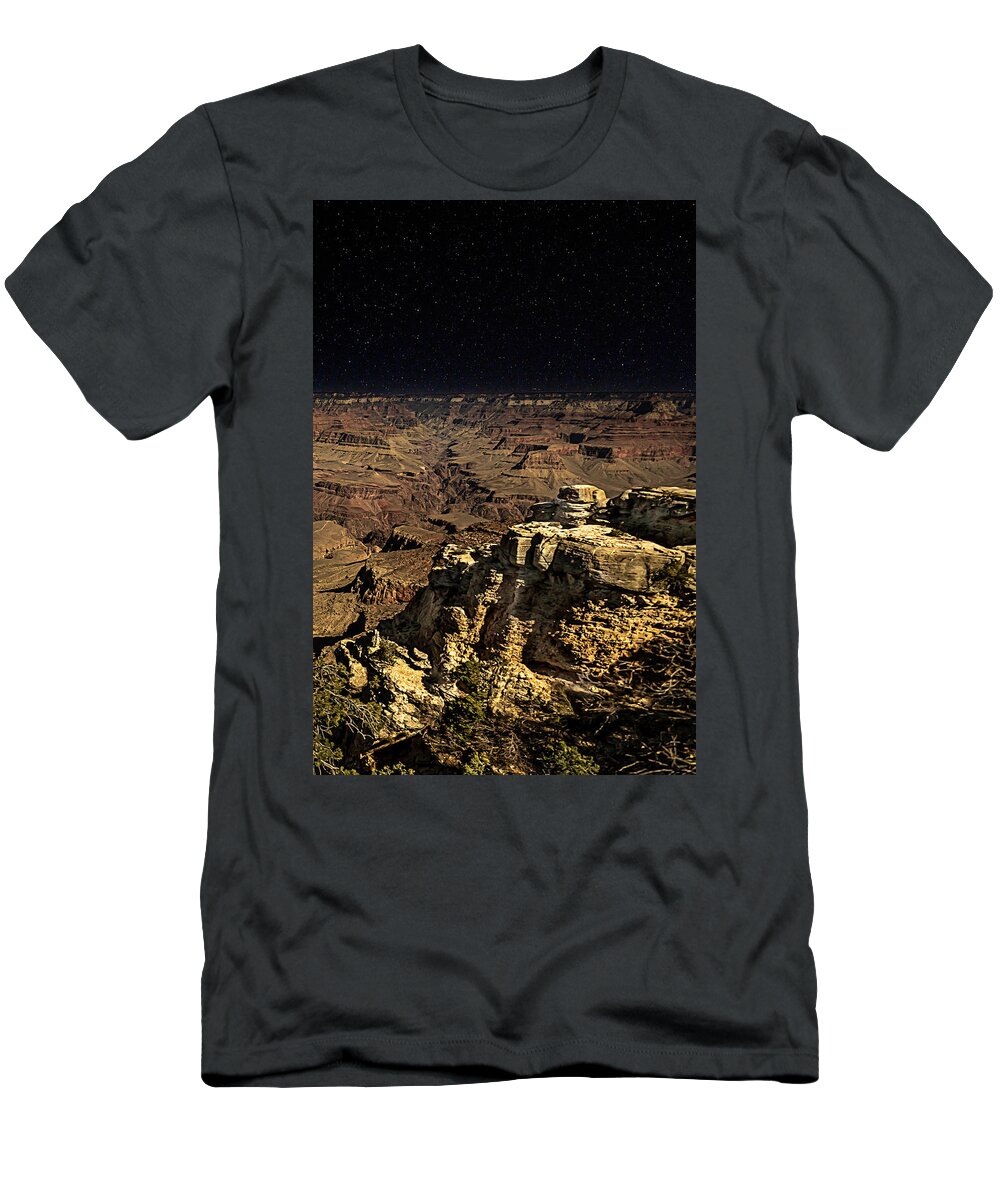 Grand Canyon T-Shirt featuring the photograph Moonlit Canyon by Al Judge