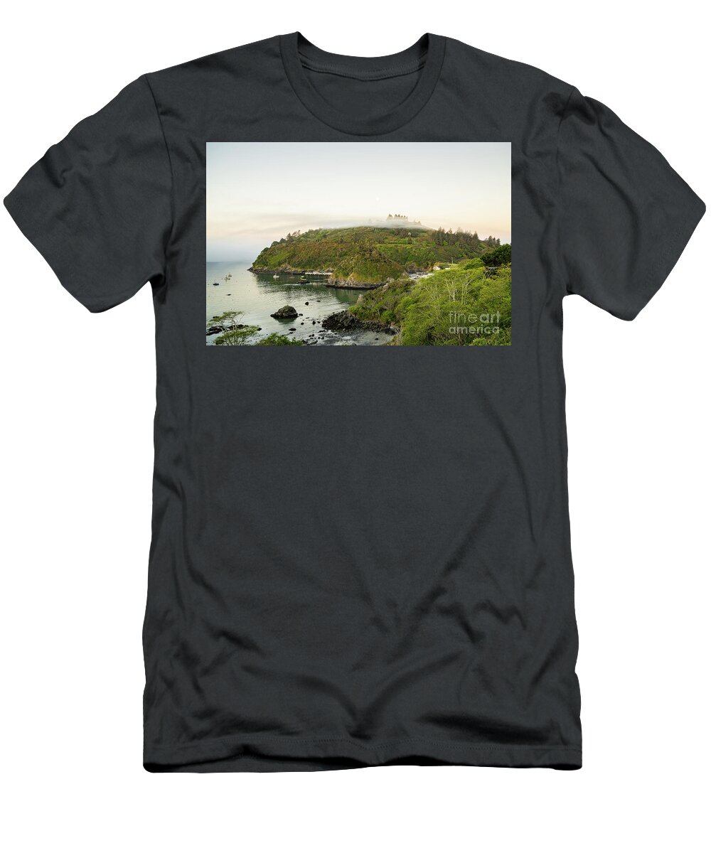 Sunrise T-Shirt featuring the photograph Morning Fog at Trinidad Harbor by Daniel Ryan