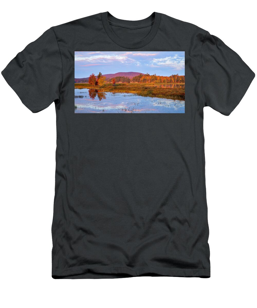 Adk T-Shirt featuring the photograph Morning Light on Raquette Pond by Rod Best