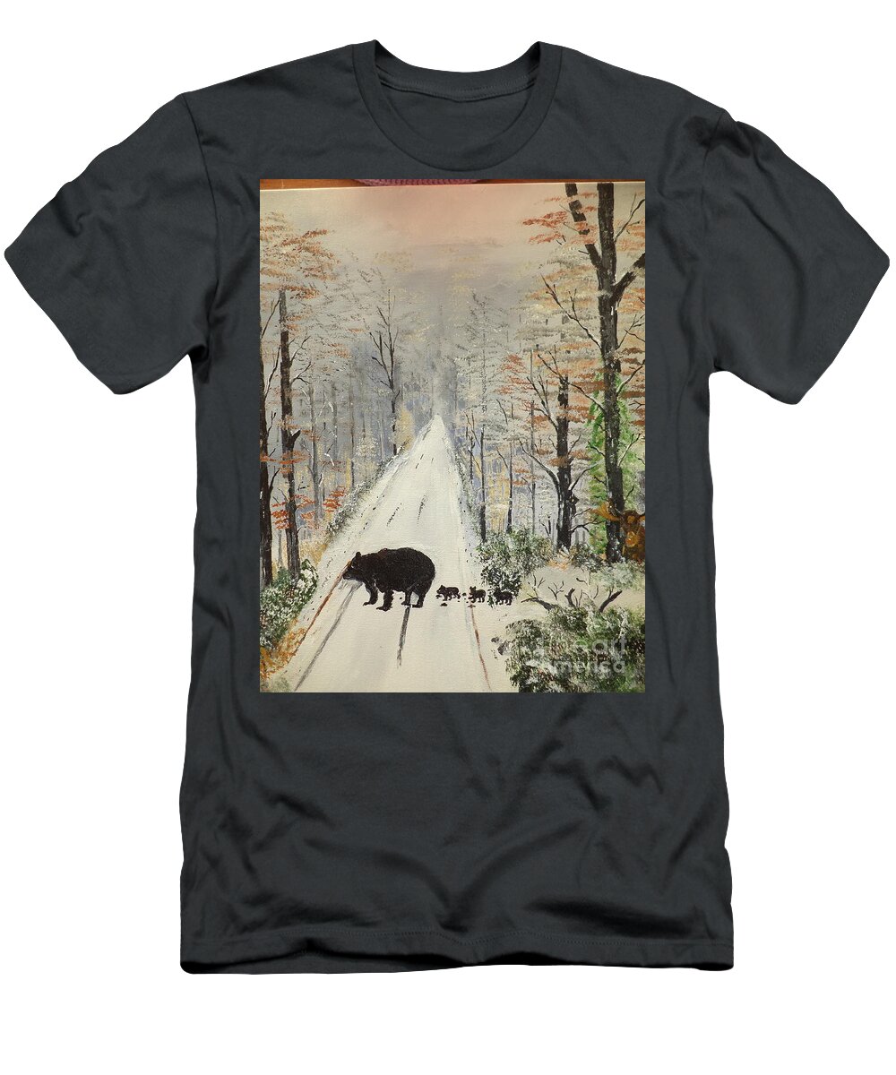 Landscape T-Shirt featuring the painting Morning Stroll Painting # 123 by Donald Northup
