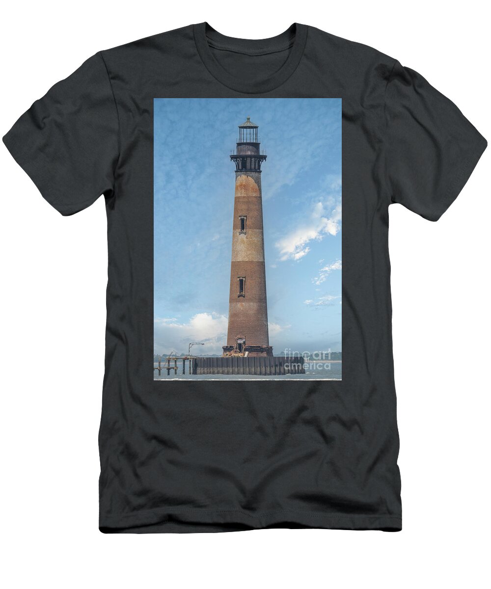 Morris Island Lighthouse T-Shirt featuring the photograph Morris Island Lighthouse - Charleston South Carolina - Standing Tall by Dale Powell