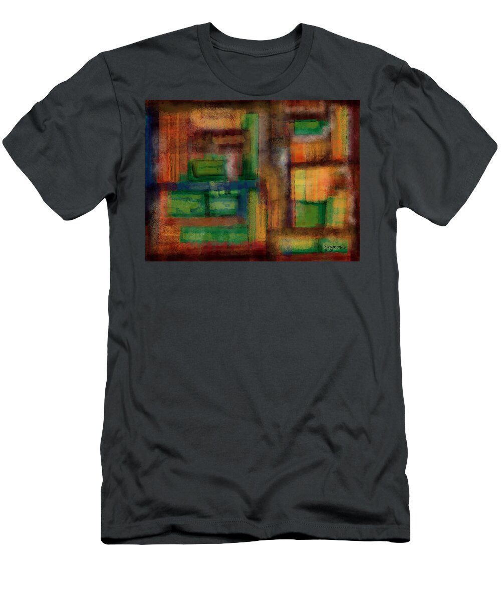 Mosaic T-Shirt featuring the digital art Mosaic #14 by Ljev Rjadcenko